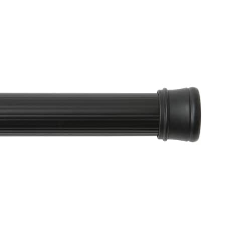 Kenney Mfg Twist & Fit No Tools Spring Tension Shower Curtain Rod, 42-72in, Black KN609L/5V1